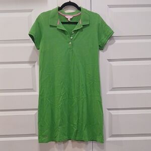Lilly Pulitzer Green Polo Dress Size Large (Flaw)